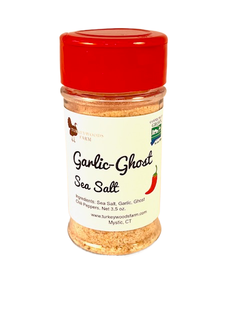 Garlic-Ghost Sea Salt, 3 oz by wt.