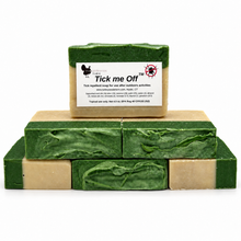 Load image into Gallery viewer, Tick me Off: Tick Repellent Soap: 6 Bars. Mugwort with Lavender, Citronella, Thyme and geranium essential oils, six (6) 4.5 oz bars.