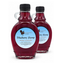 Load image into Gallery viewer, Blueberry Syrup, 8 oz glass bottle